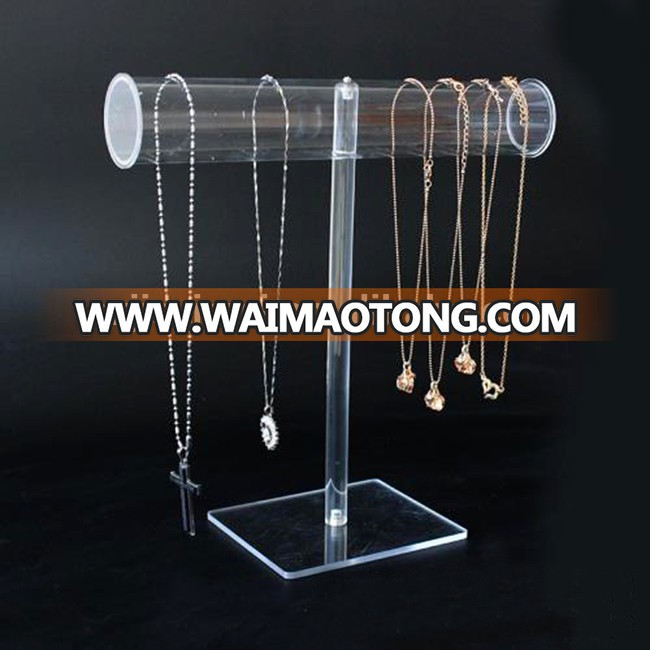 Factory quality clear acrylic fashion jewelry display for necklace and bracelet