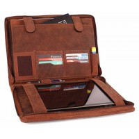 Business Portfolio Professional Organizer For Men & Women Durable Leather Padfolio Document Bag File Folder